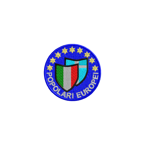 Etichetta ricamata Partito Popolari Europei (Ppe)