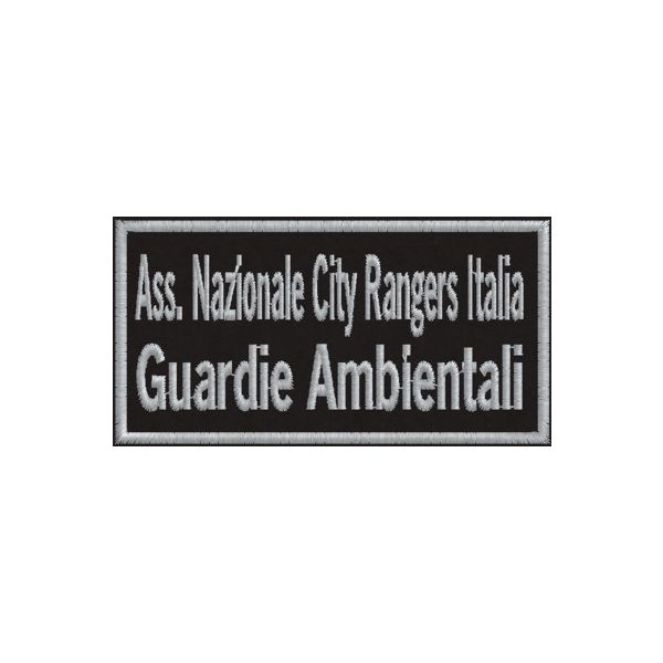 Cod_1601 Patch ricamato INCARICO Guardie ambientali City Rangers