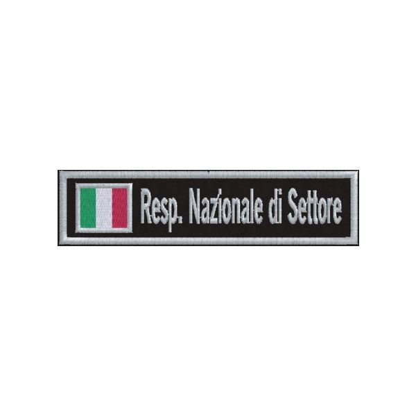 Cod_1606 Patch ricamato INCARICO Resp_NAZIONALE di settore