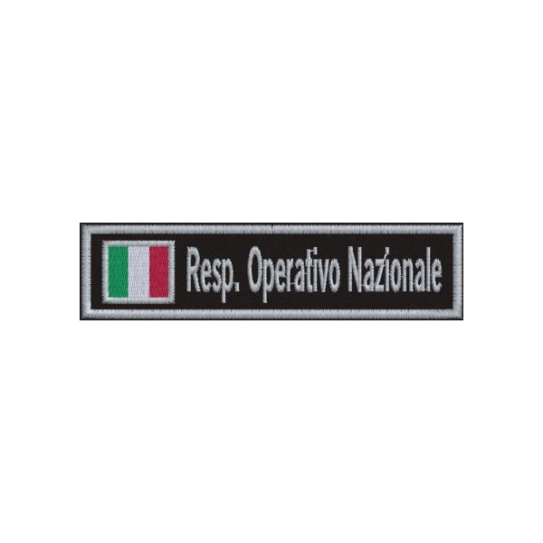 Cod_1603 Patch ricamato INCARICO Resp_operativo NAZIONALE