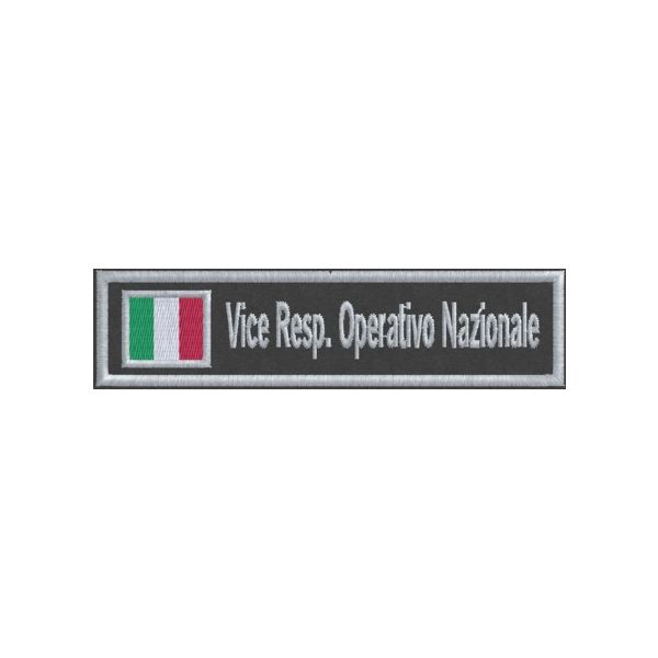 Cod_1605 Patch ricamato INCARICO Vice_Resp_operativo NAZIONALE