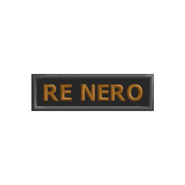 Patch  ESEMPIO Nome di Battaglia Da petto Cod. RE NERO