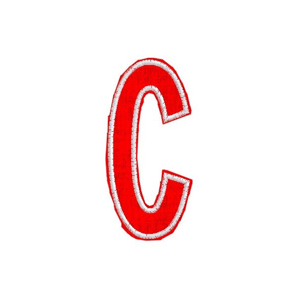 Iniziale ricamata  "C" Tg.+