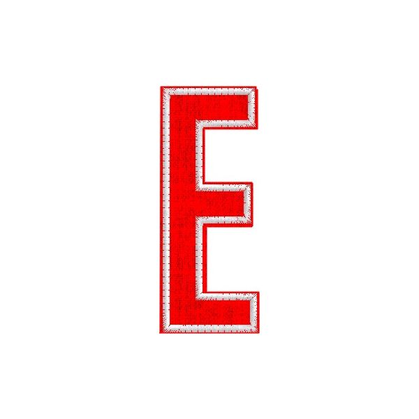 Iniziale ricamata  "E" Tg.+