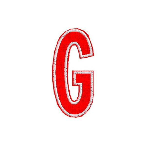 Iniziale ricamata  "G" Tg.+