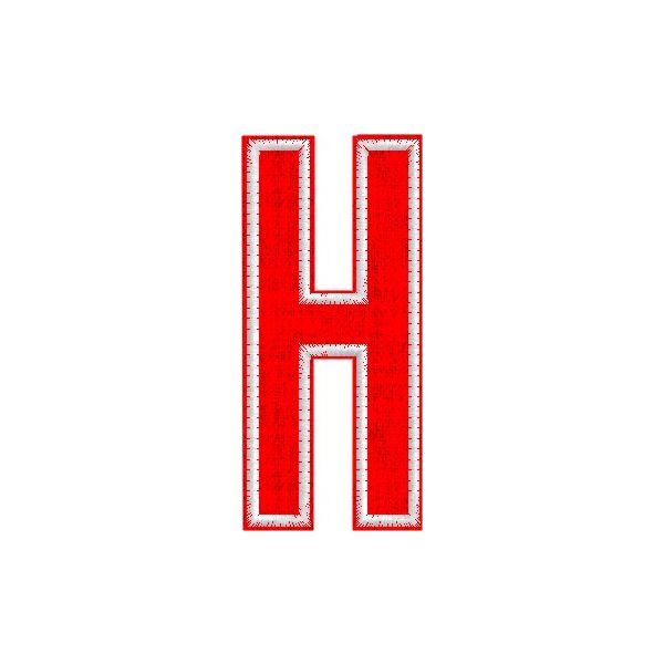 Iniziale ricamata  "H" Tg.+