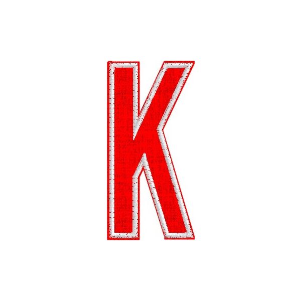 Iniziale ricamata  "K" Tg.+