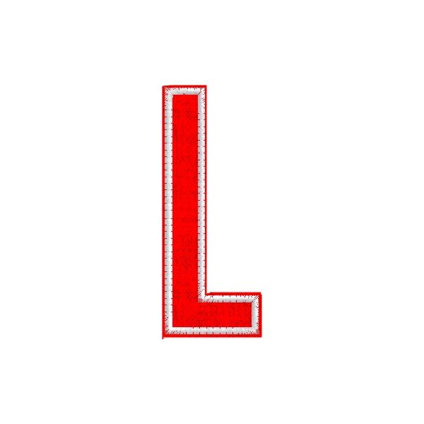 Iniziale ricamata  "L" Tg.+