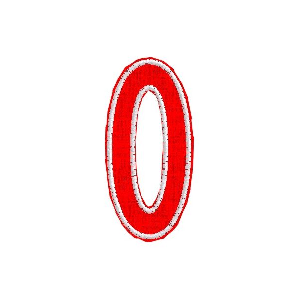 Iniziale ricamata  "O" Tg.+