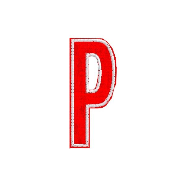 Iniziale ricamata  "P" Tg.+