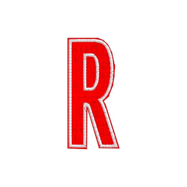 Iniziale ricamata  "R" Tg.+