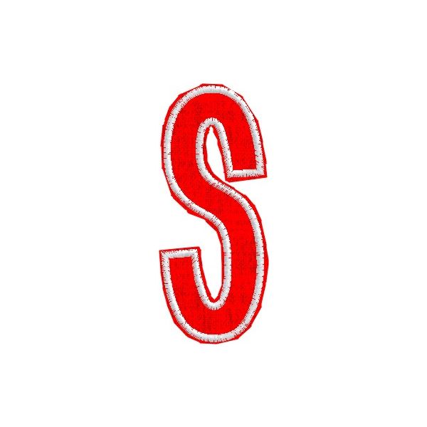 Iniziale ricamata  "S" Tg.+