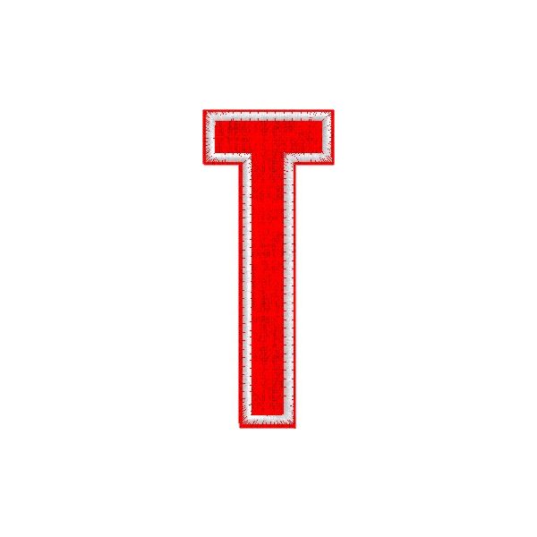 Iniziale ricamata  "T" Tg.+
