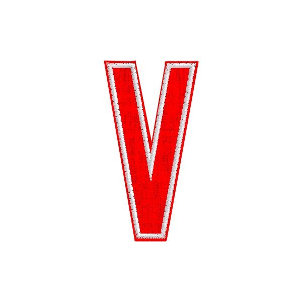 Iniziale ricamata  "V" Tg.+