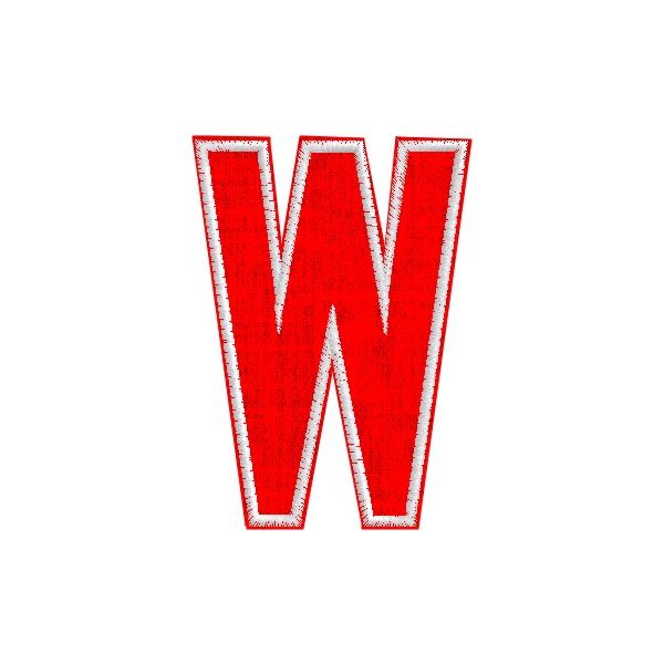 Iniziale ricamata  "W" Tg.+
