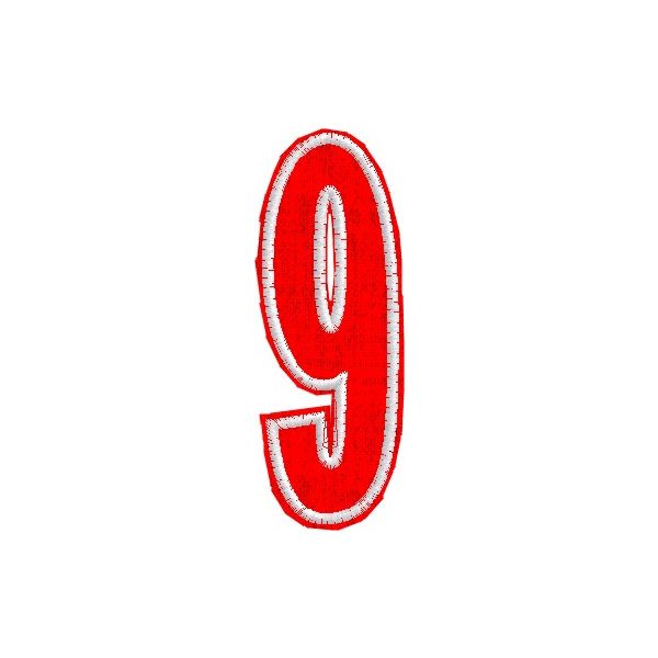 Iniziale ricamata  Numero "9" Tg.+