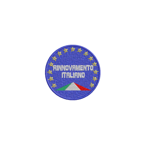 Etichetta ricamata Rinnovamento Italiano