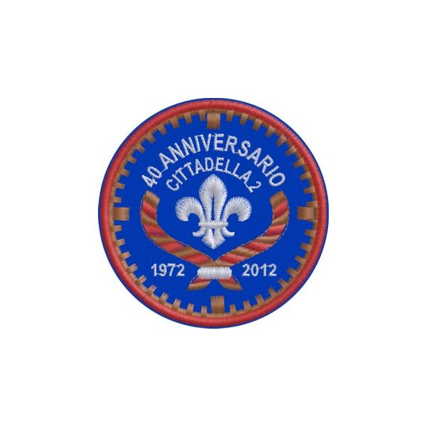 Patch ricamato 40 Anniversario Scout Cittadella Cod. Pr_ng_Scout