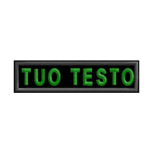 Patch  ESEMPIO Nome di Battaglia Da petto Cod. TUO NOME
