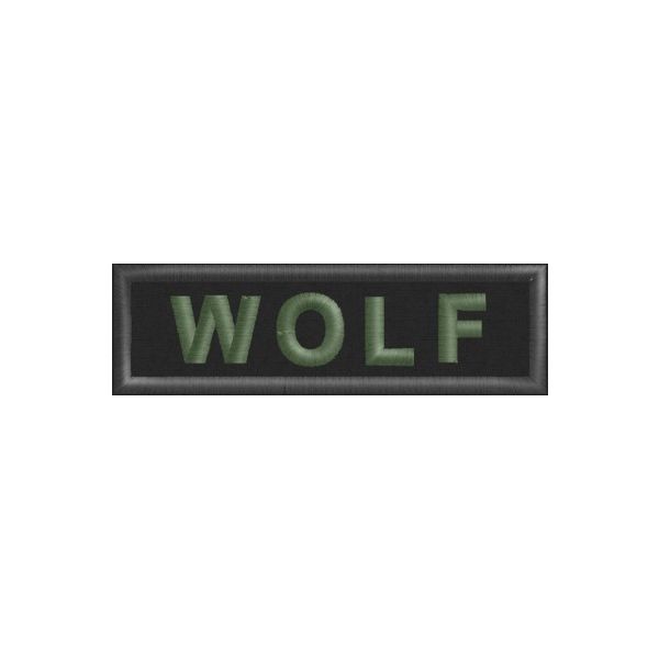 Patch  ESEMPIO Nome di Battaglia Da petto Cod. WOLF